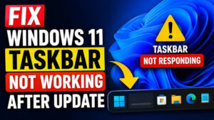 Windows 11 Taskbar Not Responding After Startup