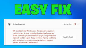 Fix Windows Activation Error 0x8007007B