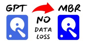 How to Change GPT Disk to MBR Without Losing Data