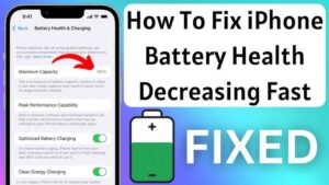 How to Fix iPhone Battery Health Dropping Quickly